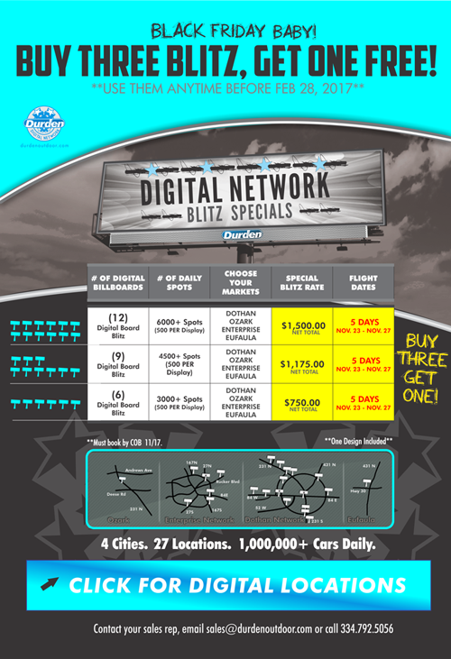 Black Friday Digital Billboard Sale